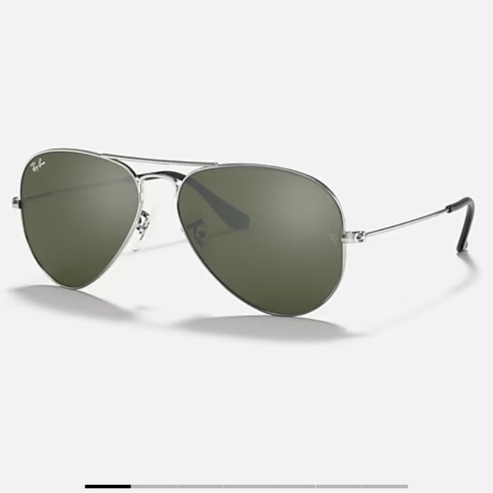 Ray-Ban RB3025 Aviator Mirror Sunglasses Silver Frame XXL New - Picture 3 of 7